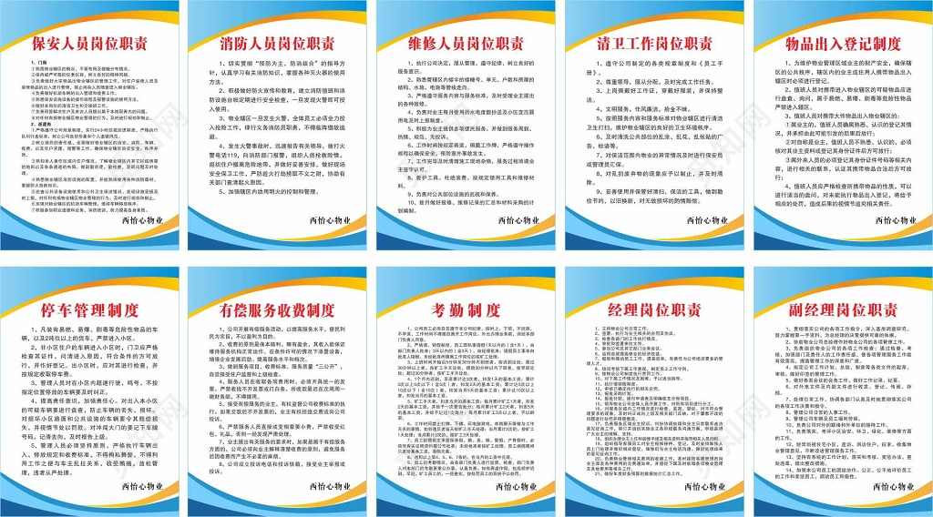 精誠(chéng)服務(wù)，安居樂業(yè)——XX物業(yè)管理中心崗位職責(zé)公示